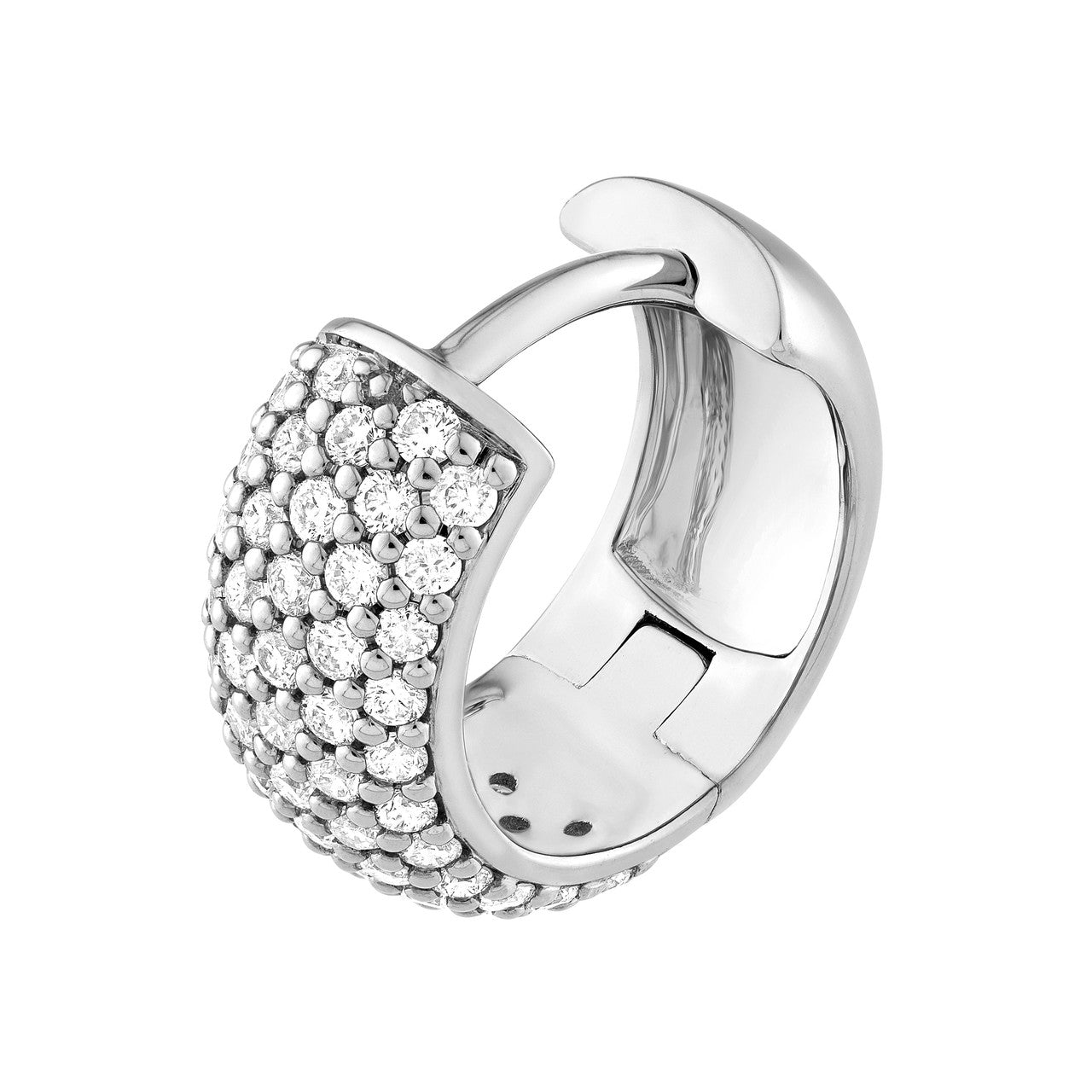 5 Row Pave Diamond Huggies