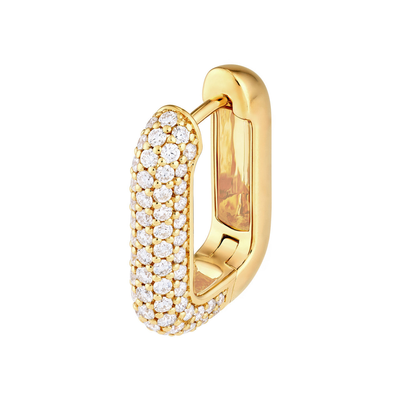 5 Row Pave Diamond Paper Clip Huggies