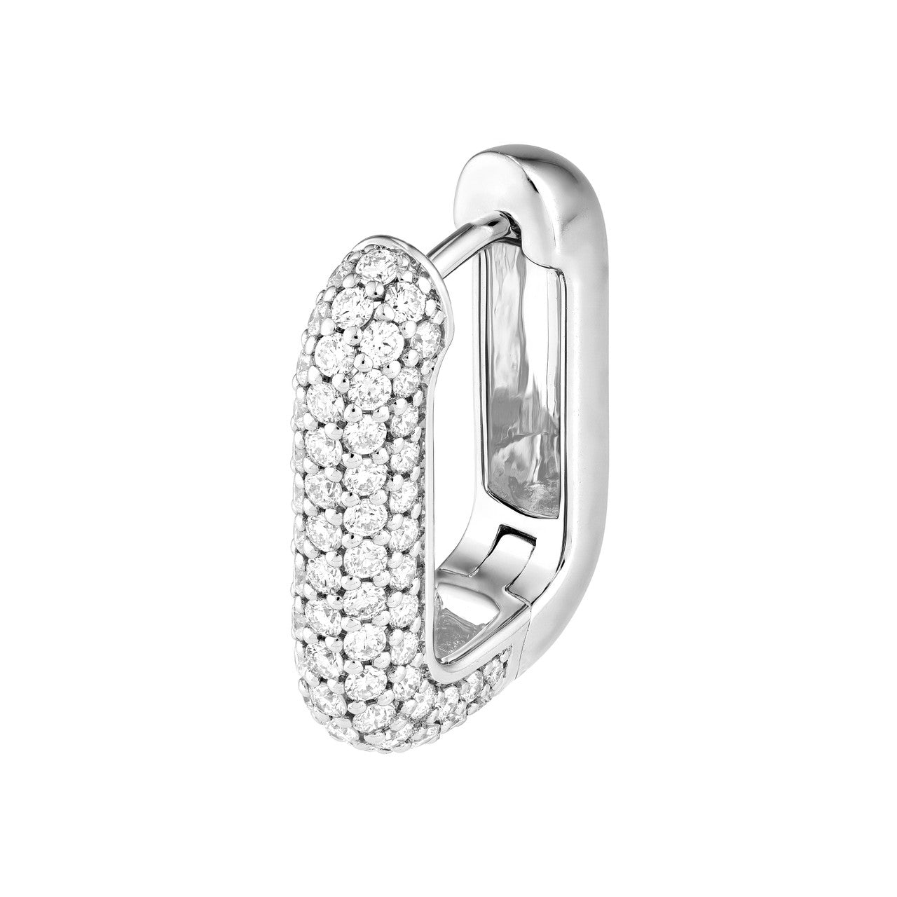 5 Row Pave Diamond Paper Clip Huggies