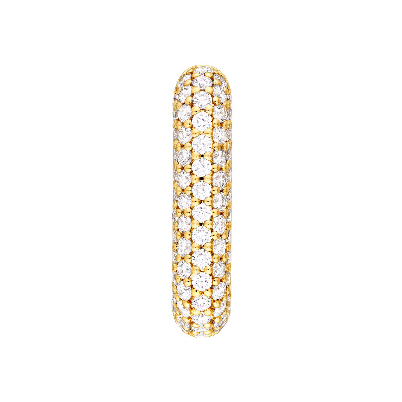 5 Row Pave Diamond Paper Clip Huggies