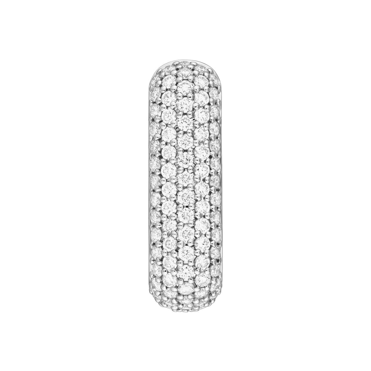 5 Row Pave Diamond Paper Clip Earrings