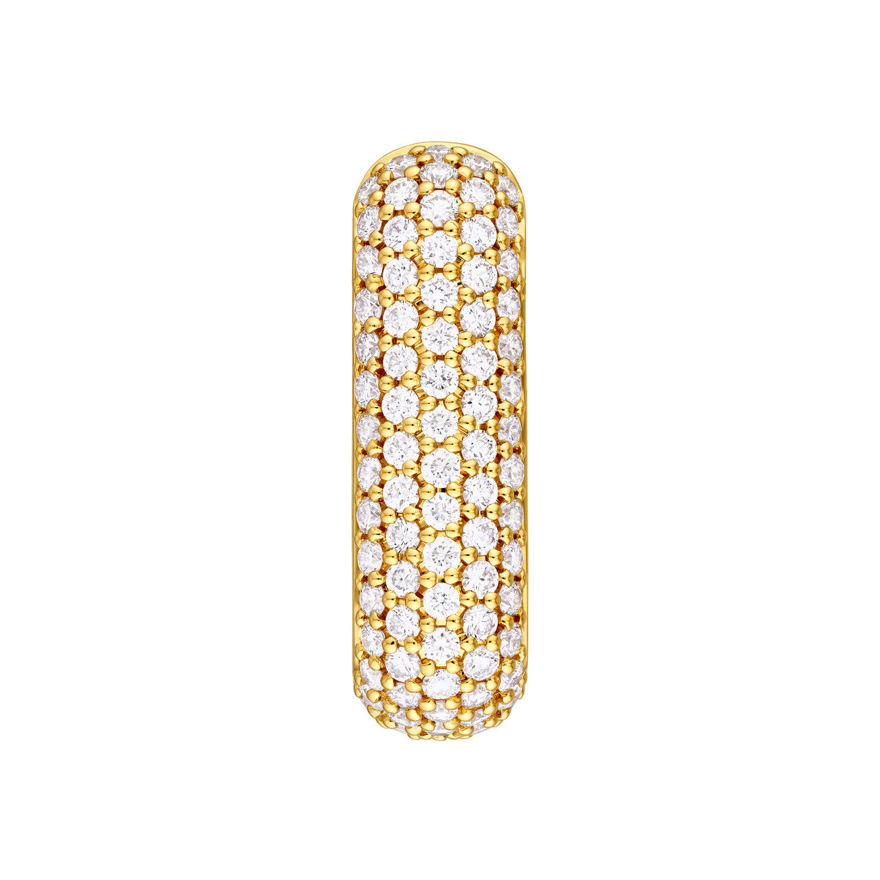5 Row Pave Diamond Paper Clip Earrings