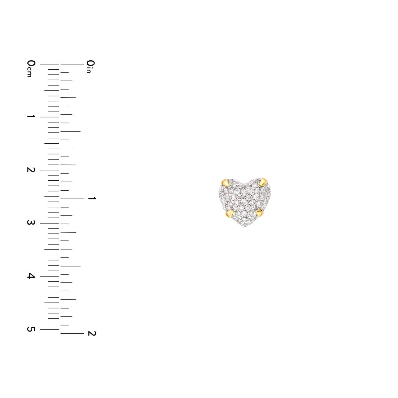 Diamond Pavé Heart Studs