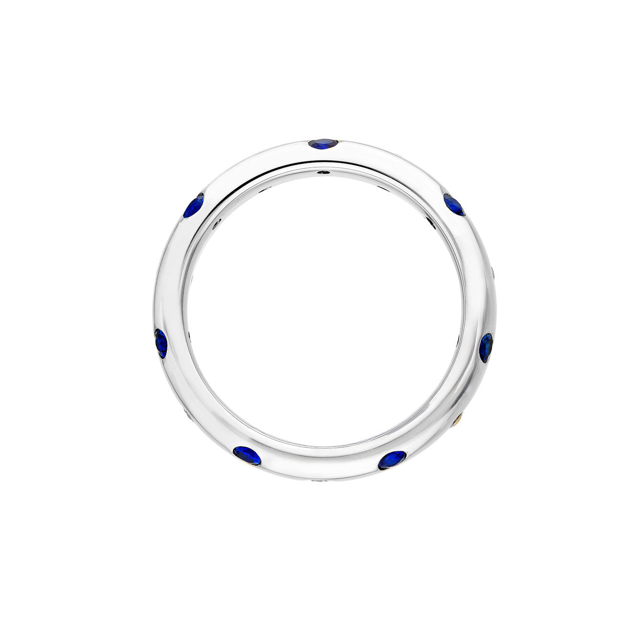 Staggered Sapphire and Diamond Ring