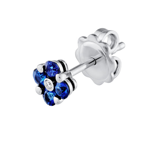 Sapphire Flower Studs