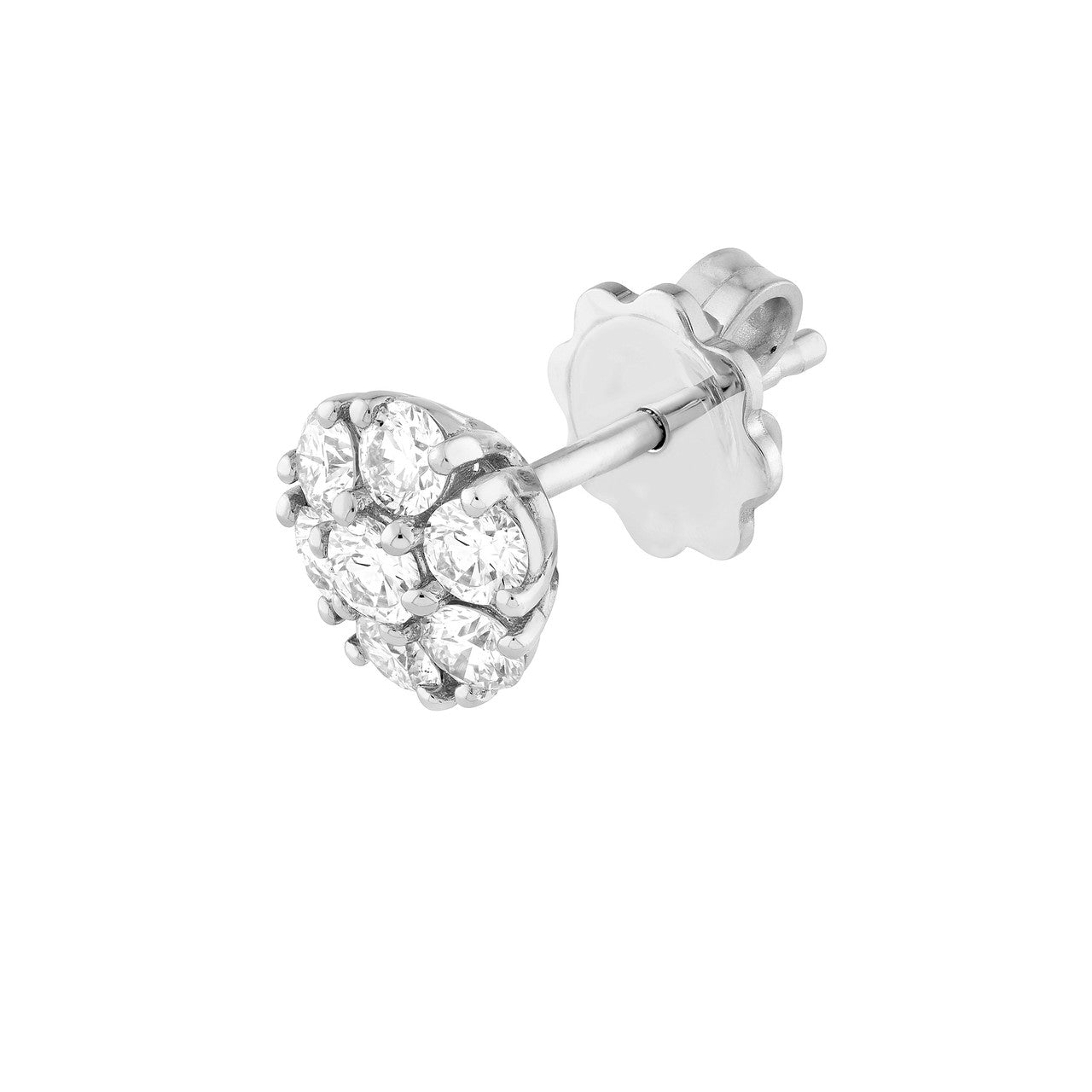 1ct Diamond Cluster Studs