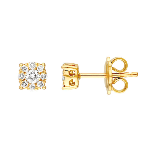 Petite Diamond Cluster Studs