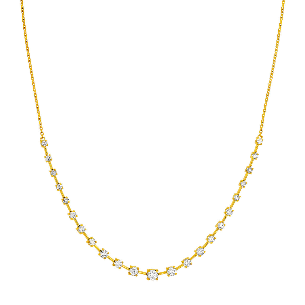 2.5ct Graduated Tennis Necklace