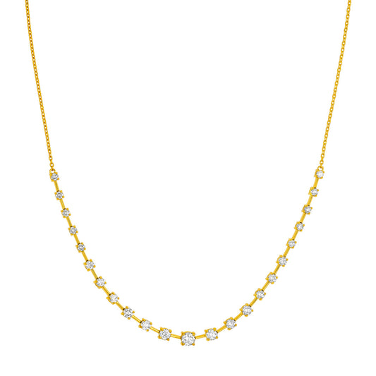 2.5ct Graduated Tennis Necklace