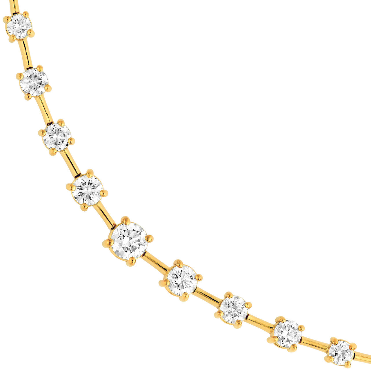 2.5ct Graduated Tennis Necklace