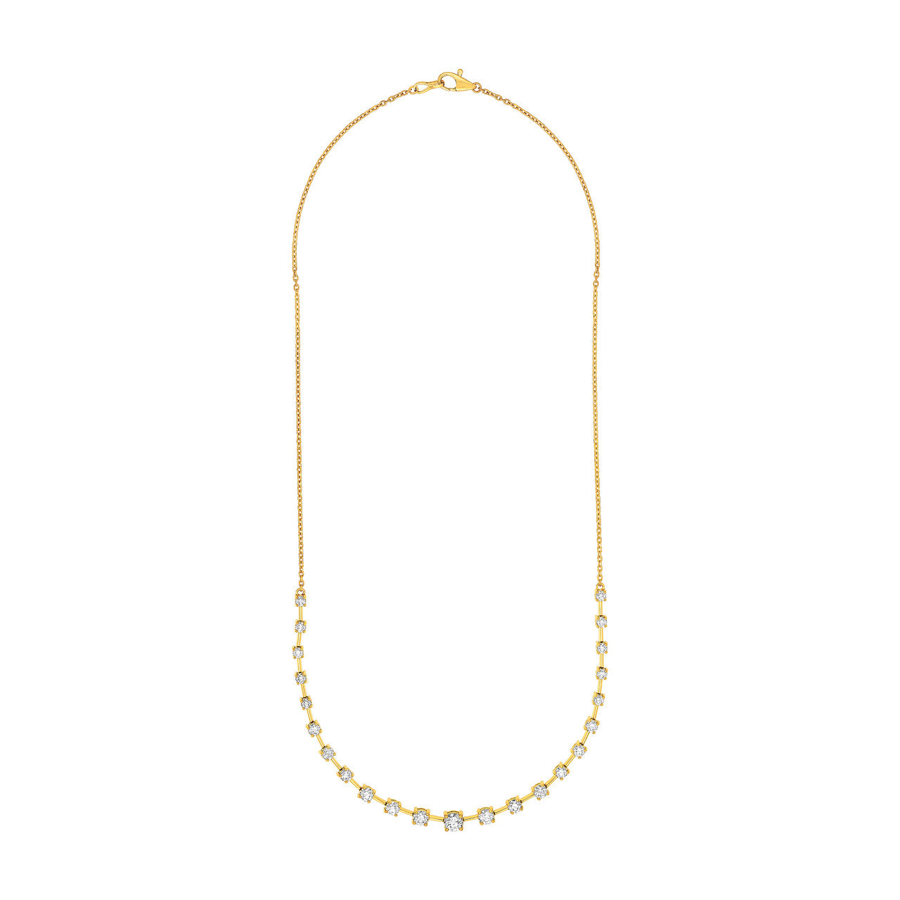 2.5ct Graduated Tennis Necklace