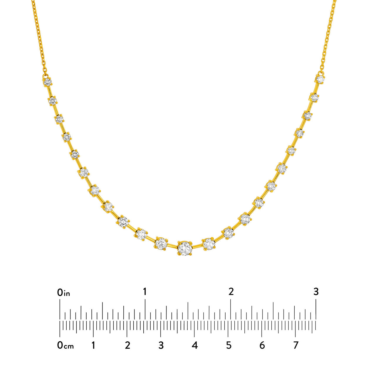 2.5ct Graduated Tennis Necklace
