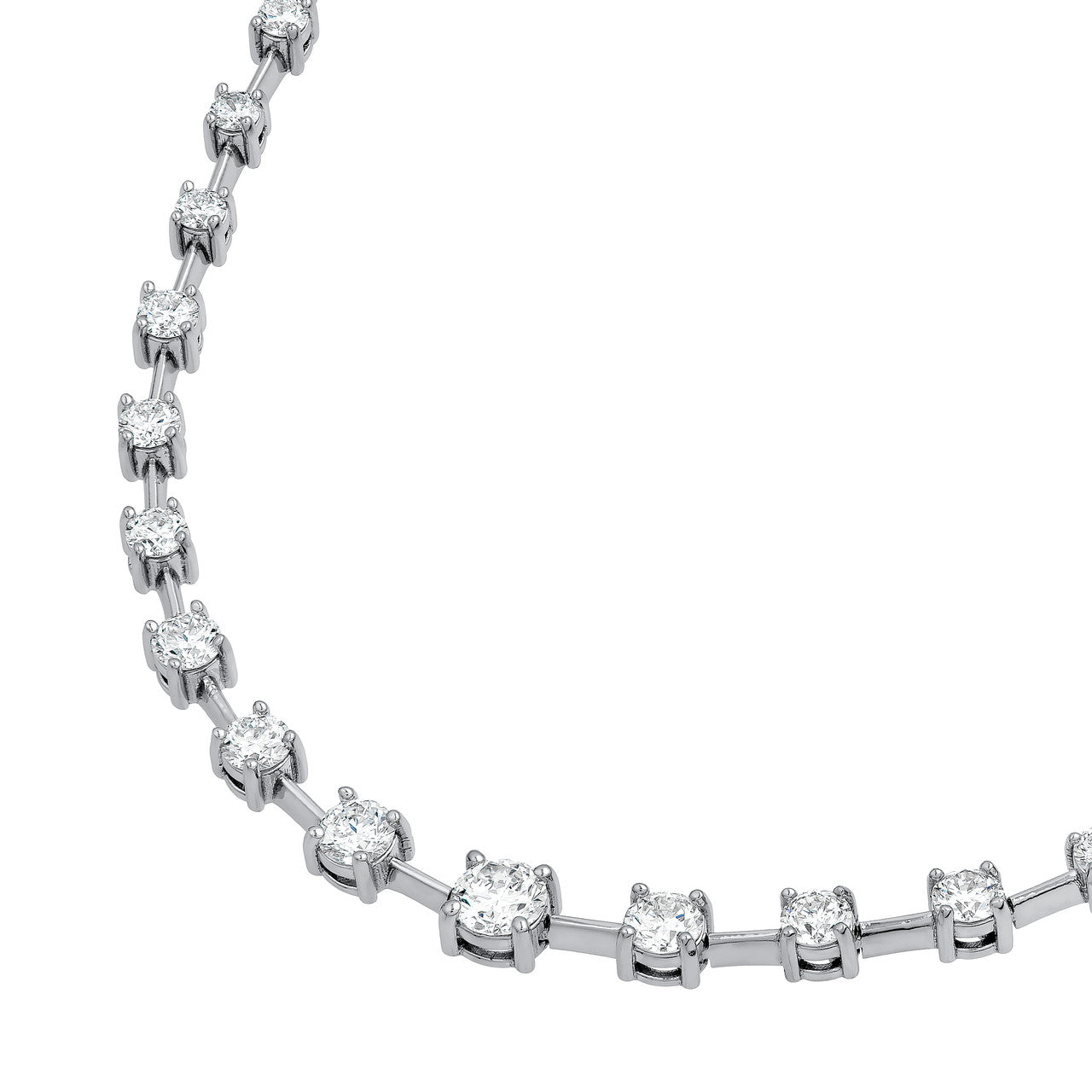 2.5ct Graduated Tennis Necklace
