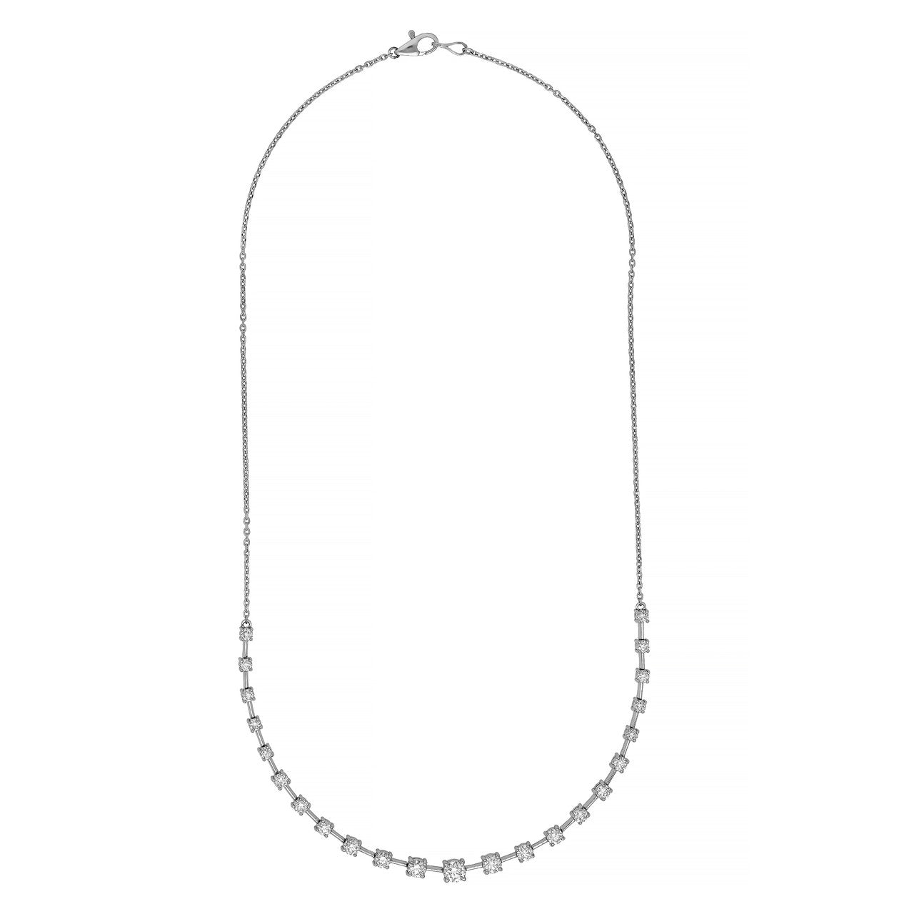 2.5ct Graduated Tennis Necklace
