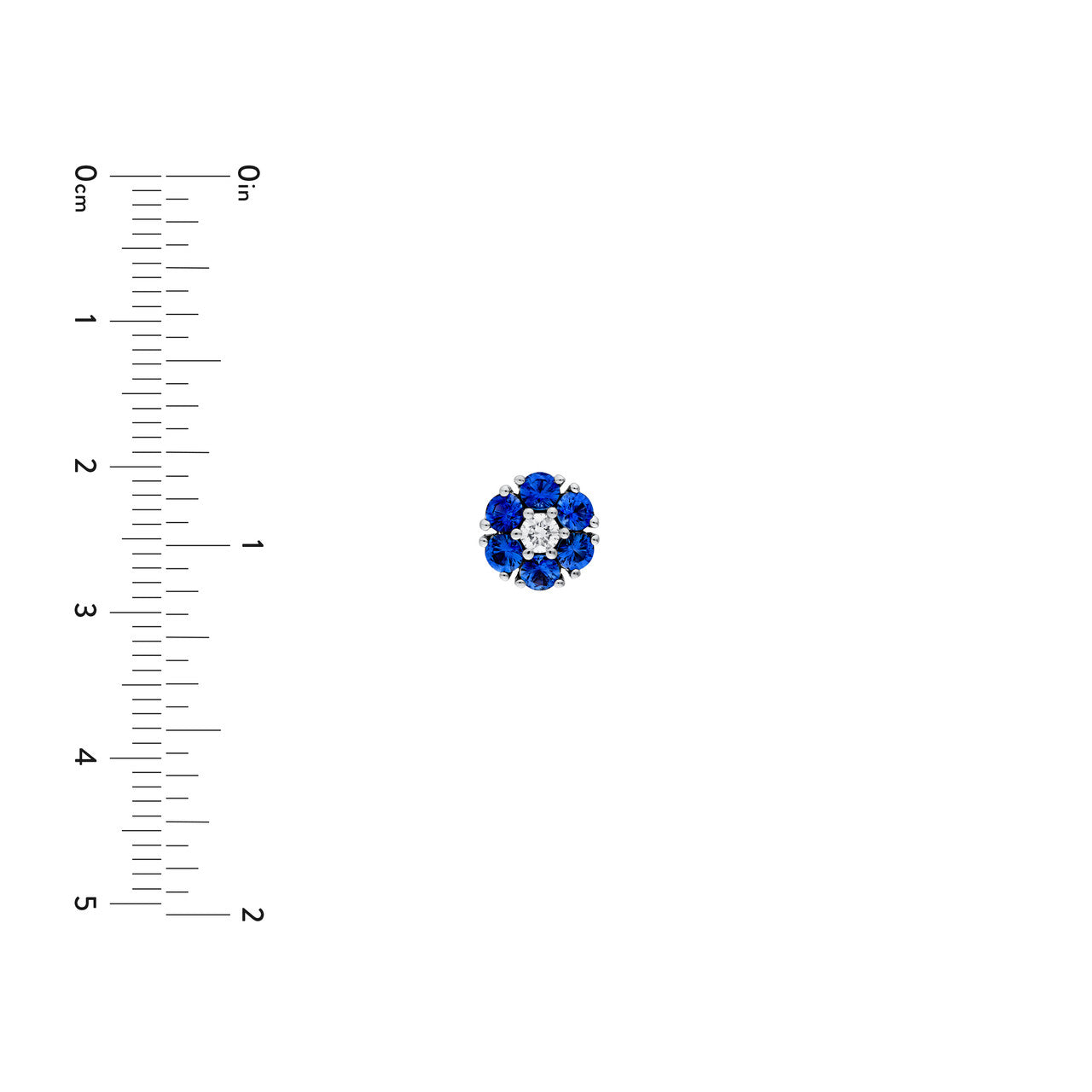 Sapphire & Diamond Cluster Studs