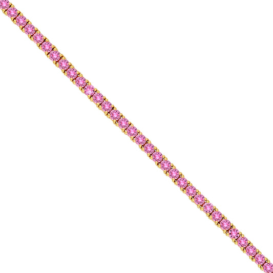 Pink Sapphire Tennis Bracelet