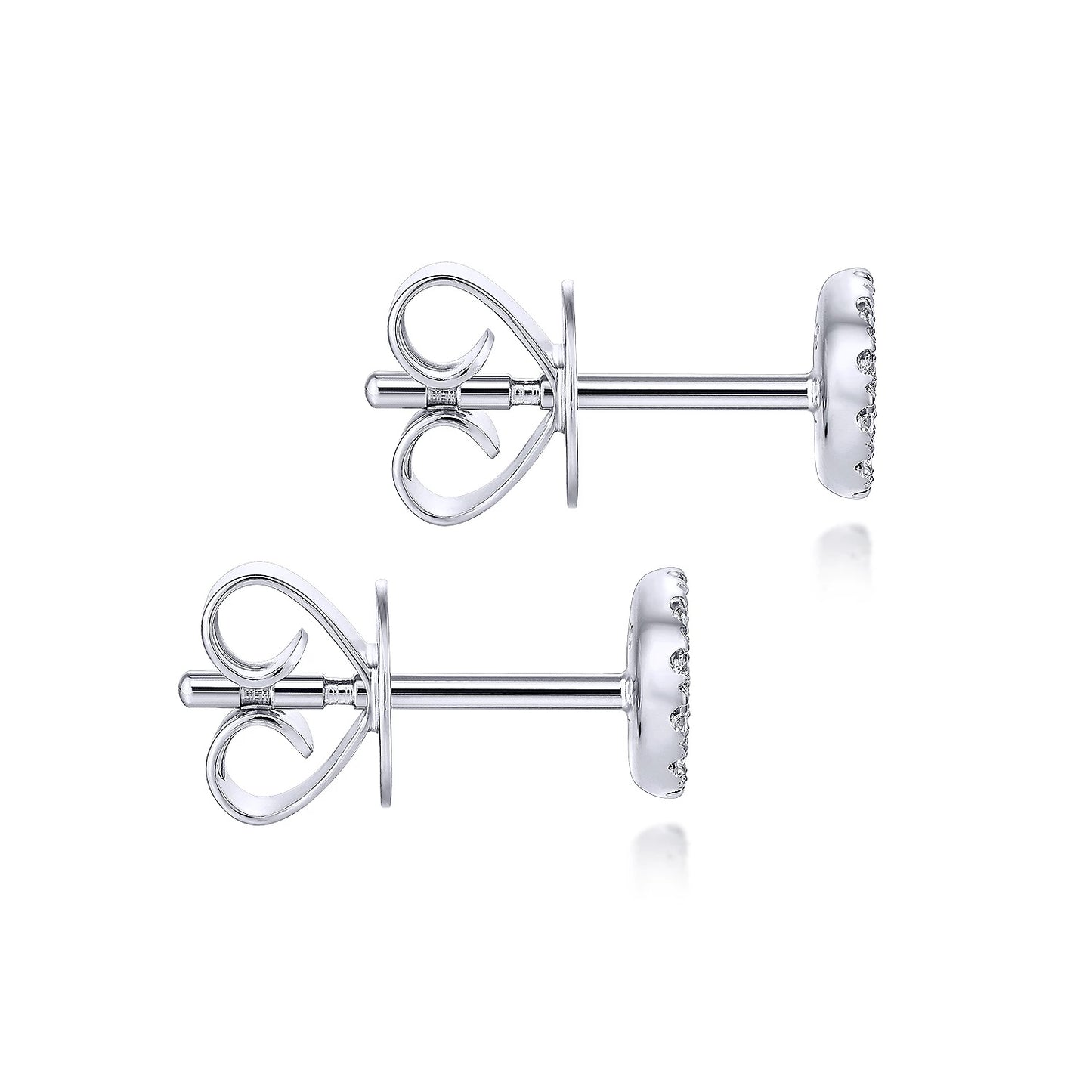 Round Cluster Diamond Stud Earrings