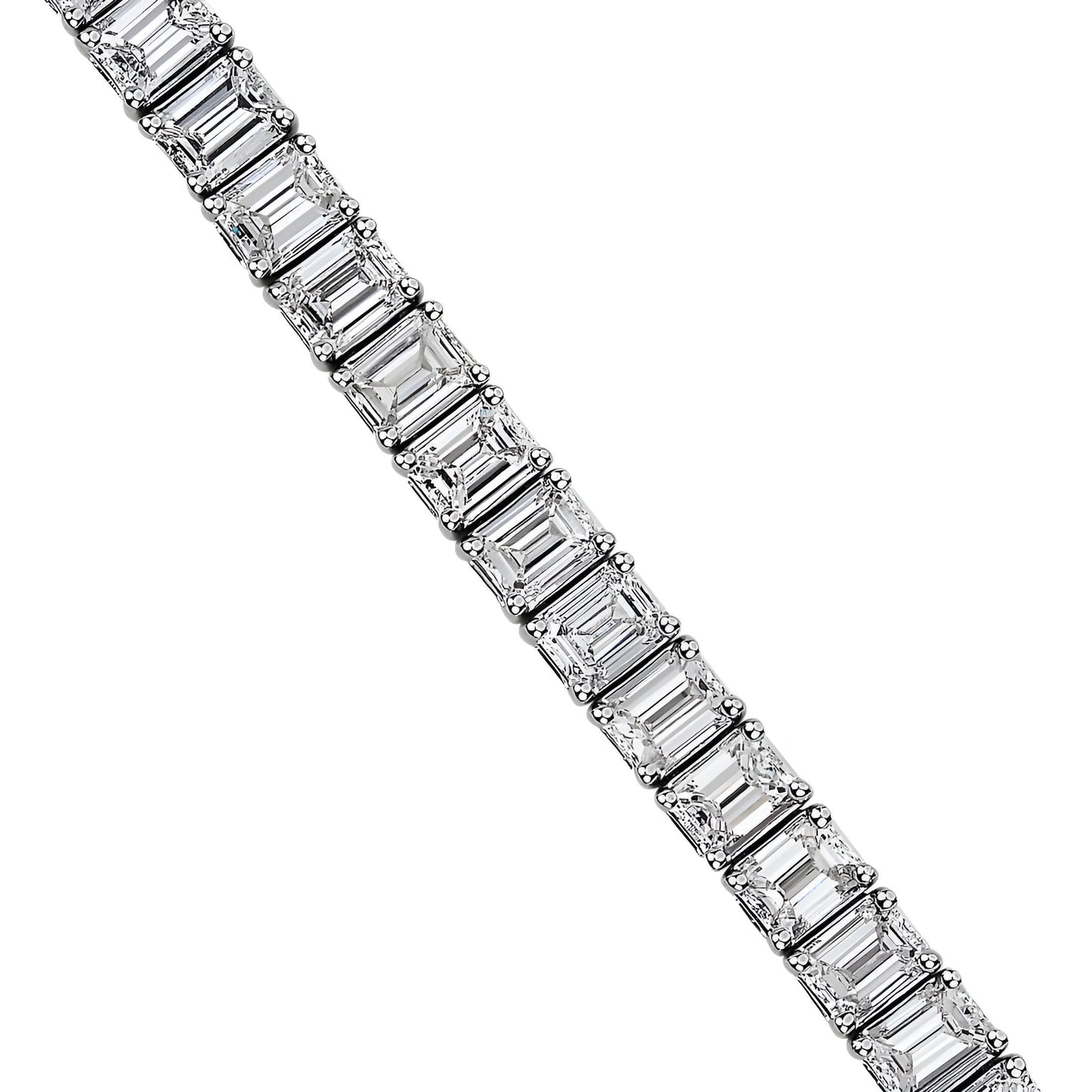 Emerald-Cut Diamond Tennis Bracelet