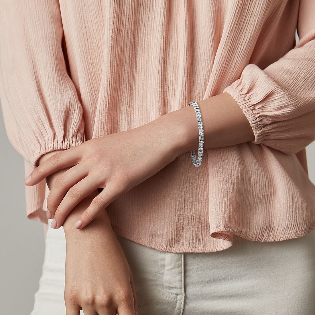 Oval Diamond Tennis Bracelet