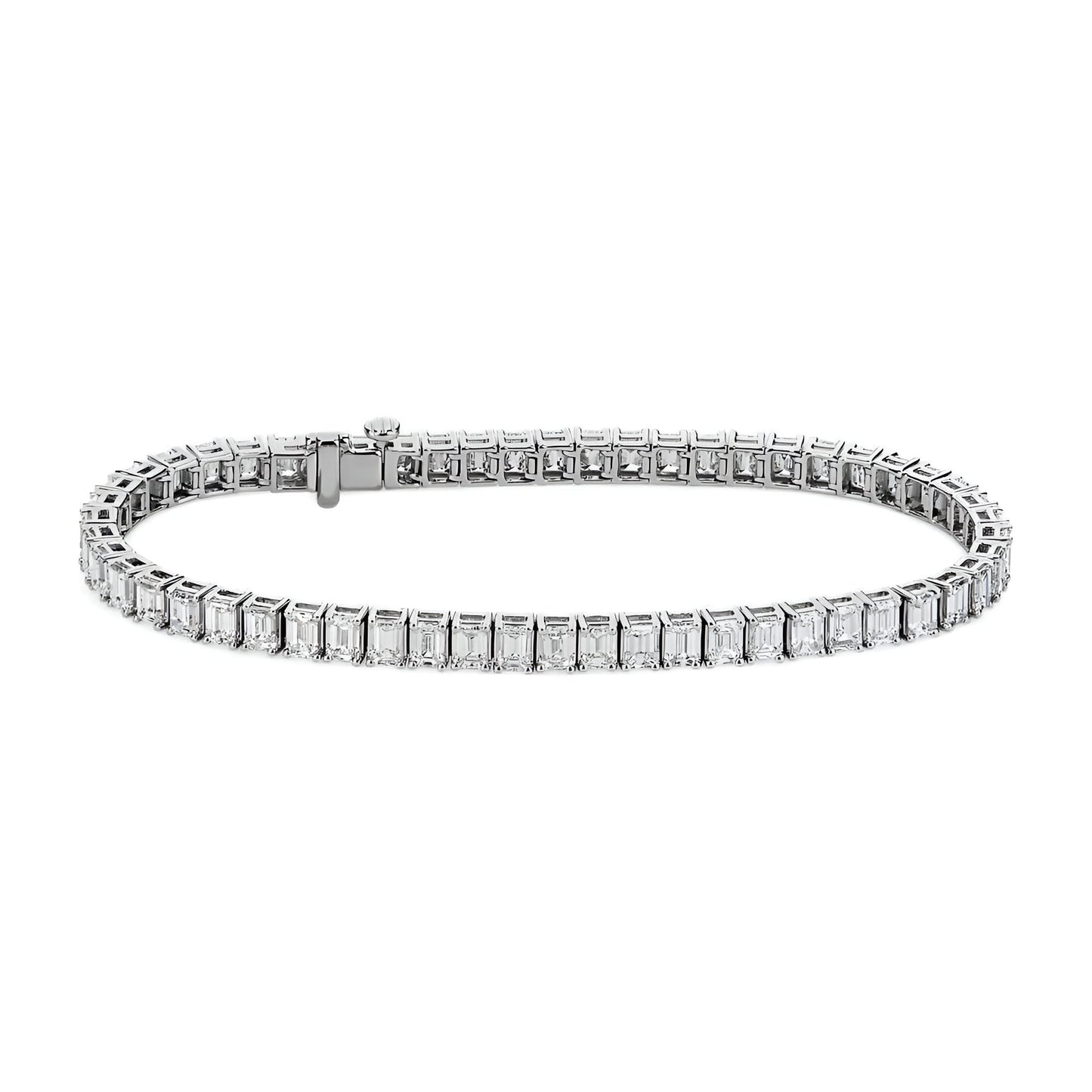 Emerald-Cut Diamond Tennis Bracelet