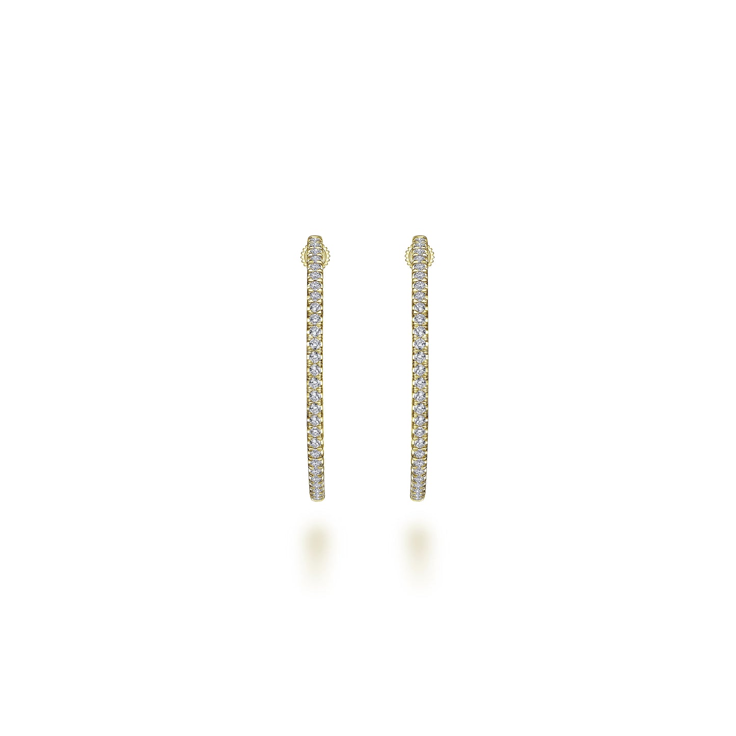 30mm Inside Out Diamond Hoops