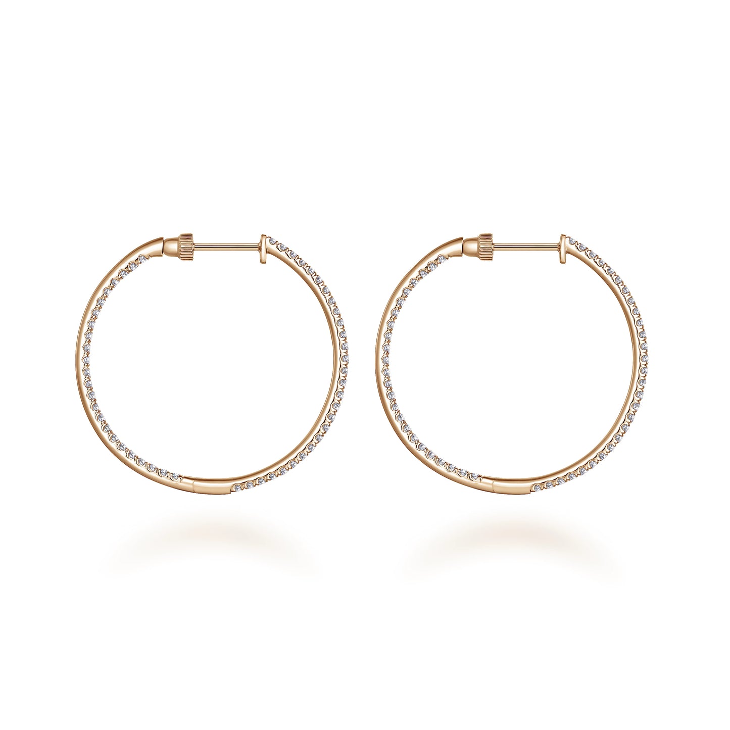 30mm Inside Out Diamond Hoops