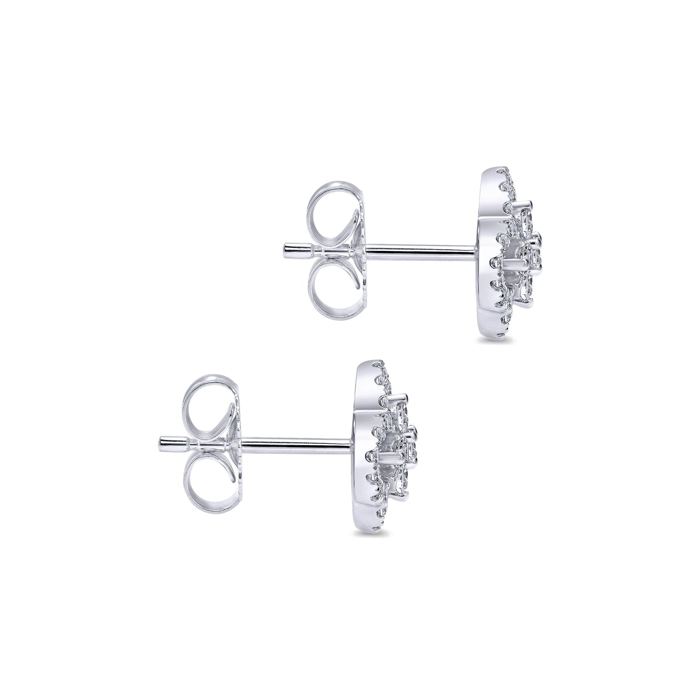 Diamond Clover Stud Earrings