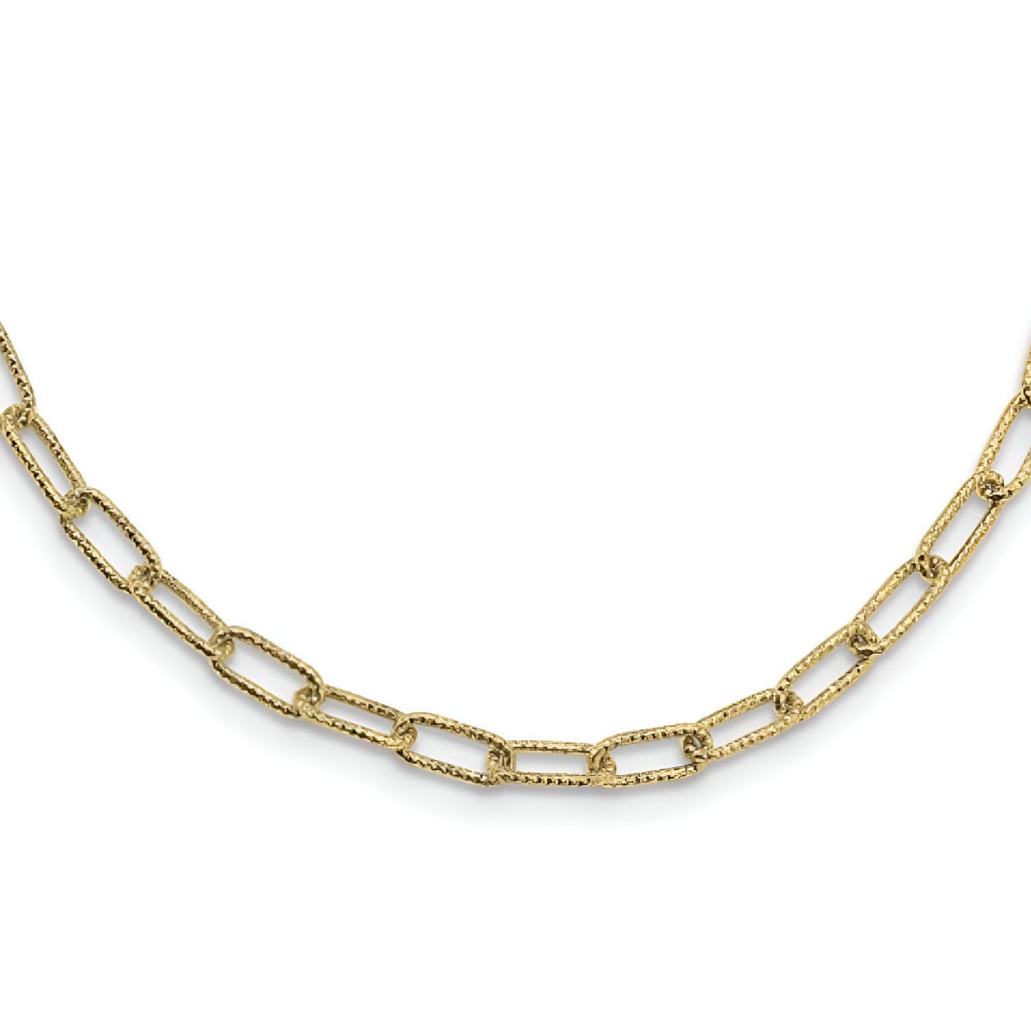 Hammered Oval LInk Necklace