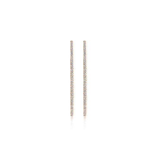 50mm Inside Out Diamond Hoops
