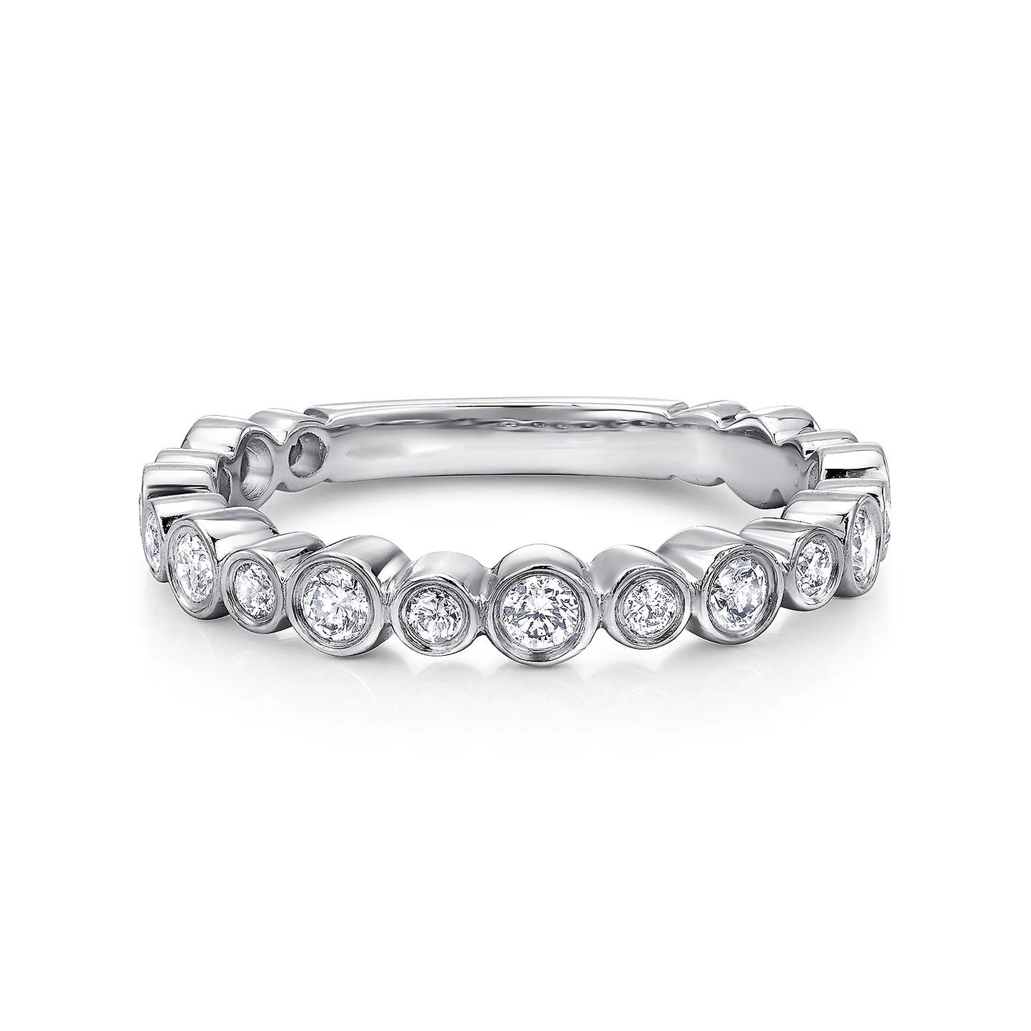 Bezel Set Alternating Diamond Band