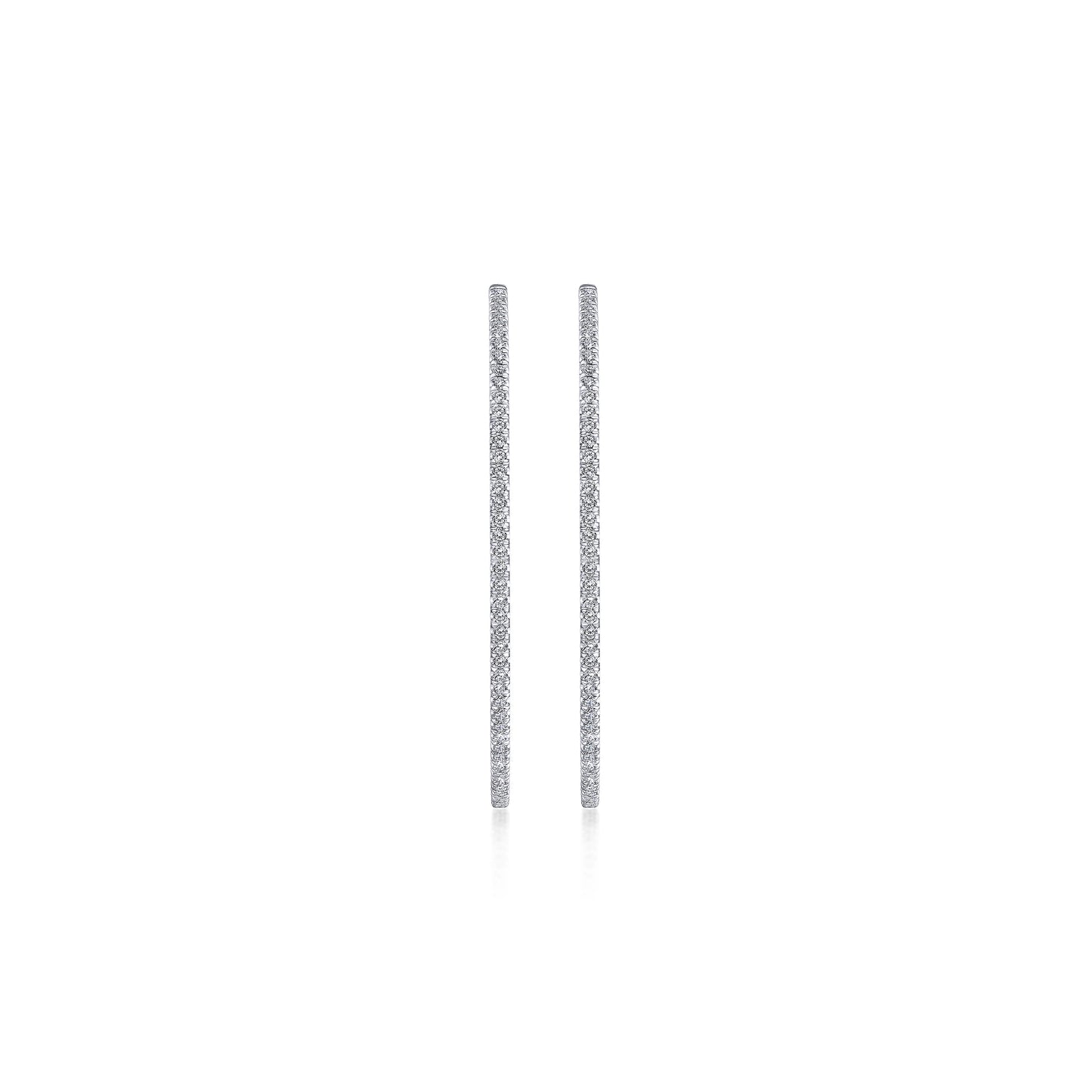 50mm Inside Out Diamond Hoops