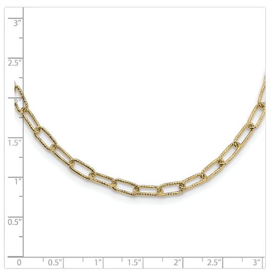 Hammered Oval LInk Necklace