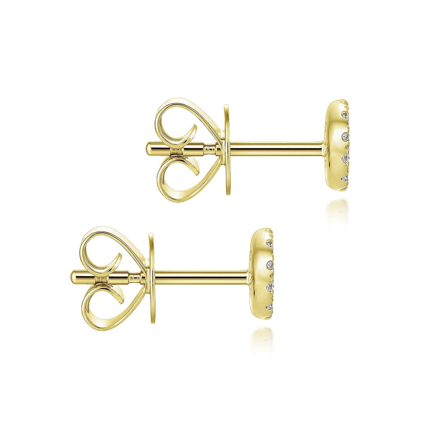 Round Cluster Diamond Stud Earrings