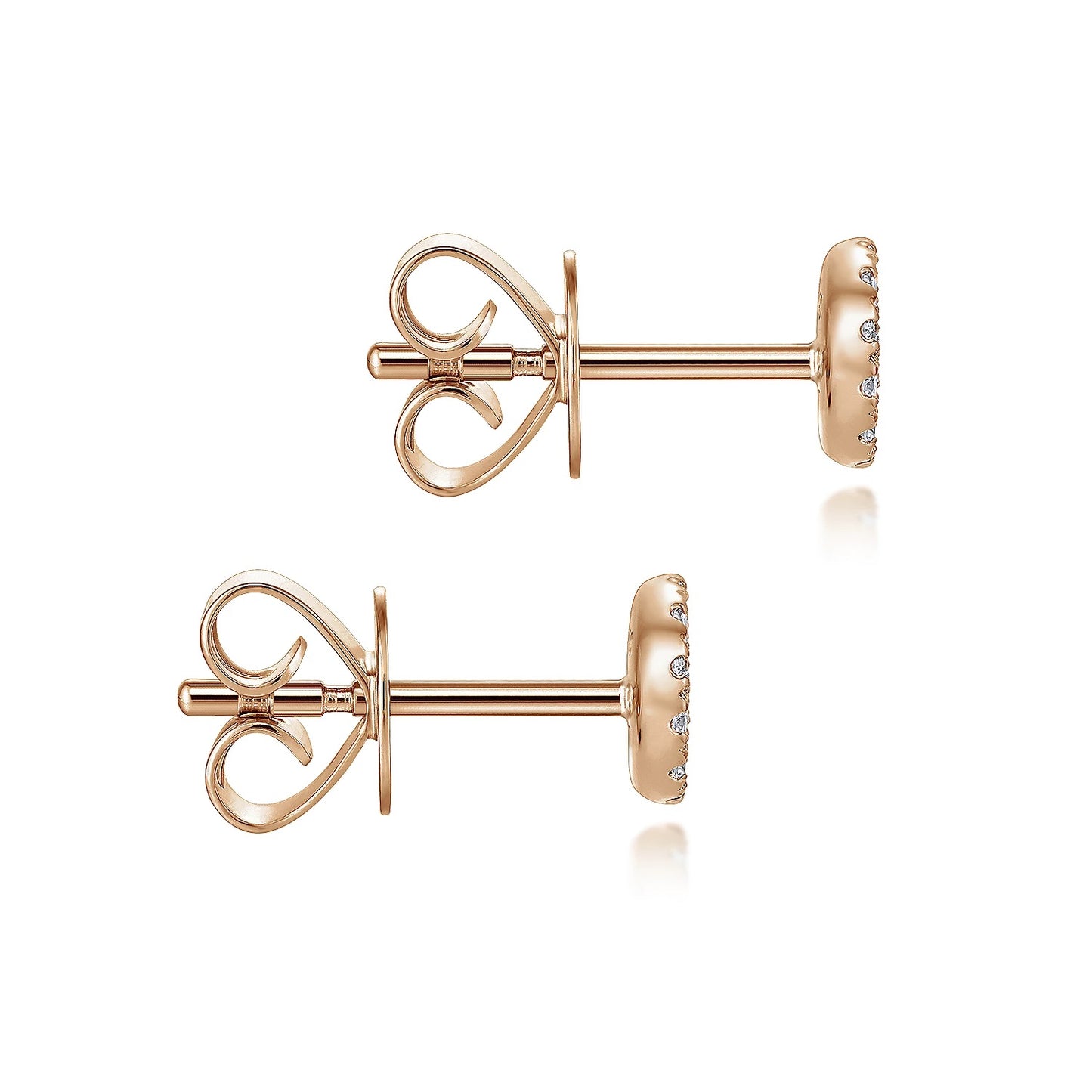 Round Cluster Diamond Stud Earrings