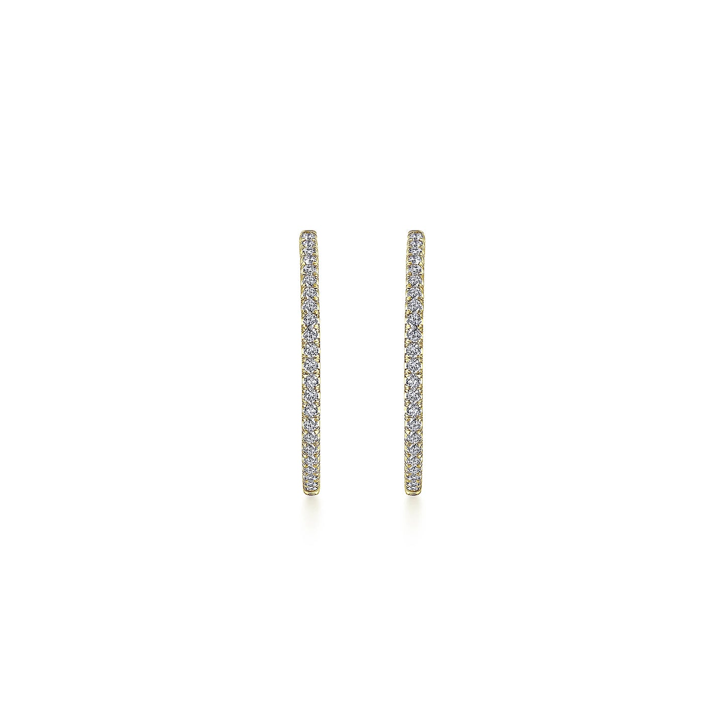 30mm Inside Out Diamond Hoops