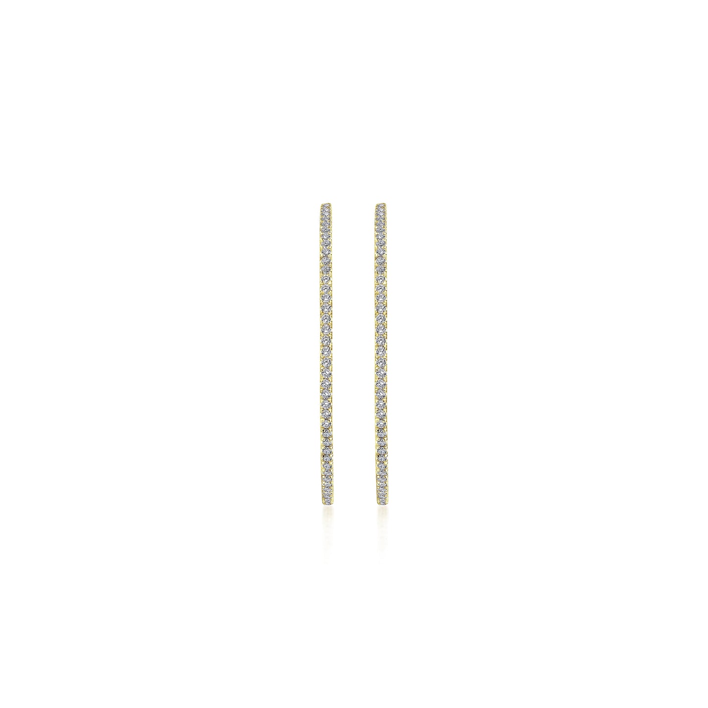40mm Inside Out Diamond Hoops