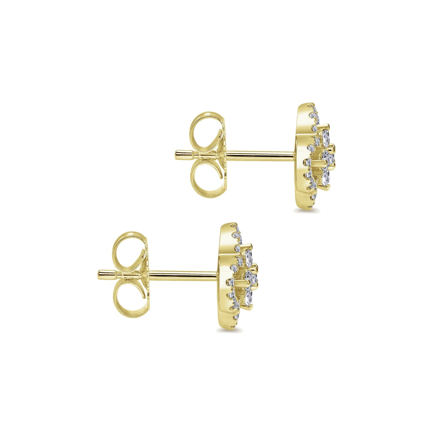 Diamond Clover Stud Earrings