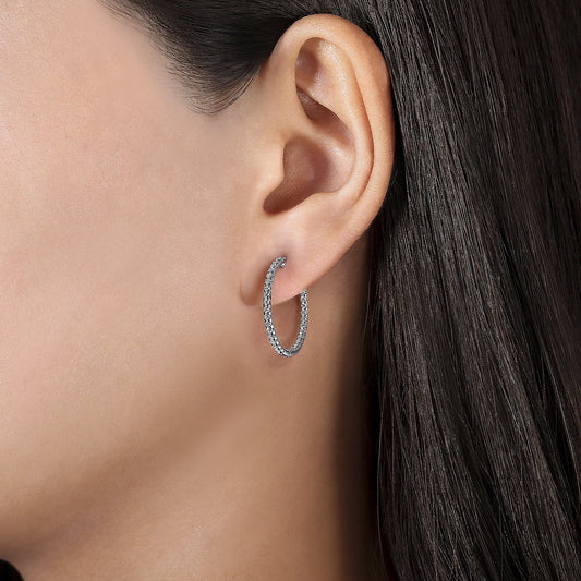 Petite In and Out Diamond Hoops