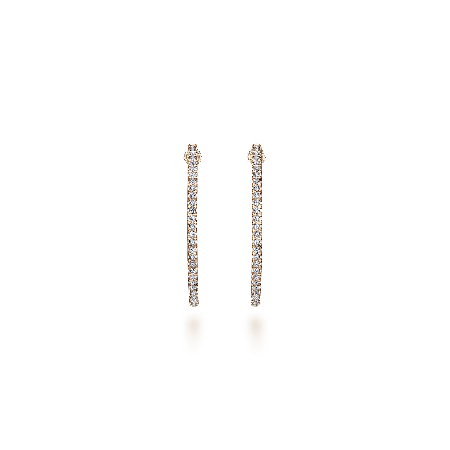 30mm Inside Out Diamond Hoops