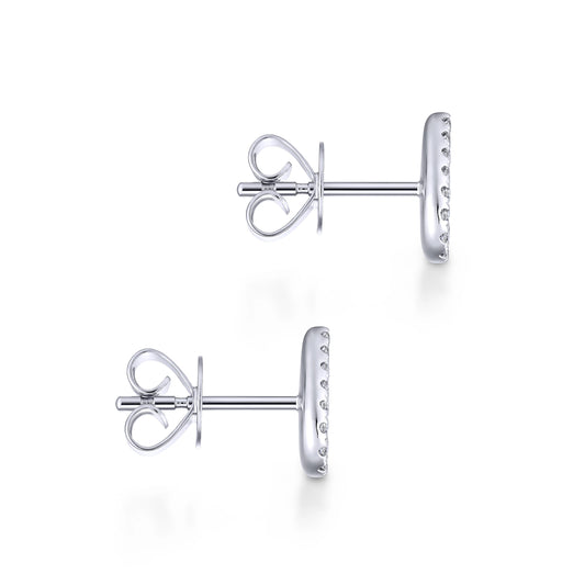 Pear Shape Cluster Diamond Stud Earrings