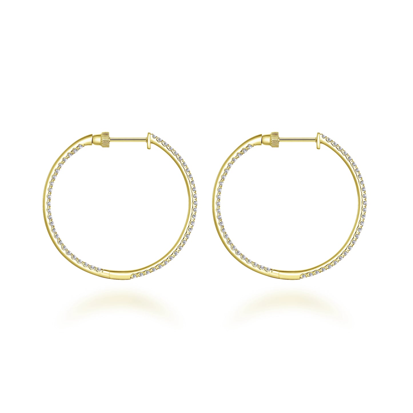 30mm Inside Out Diamond Hoops