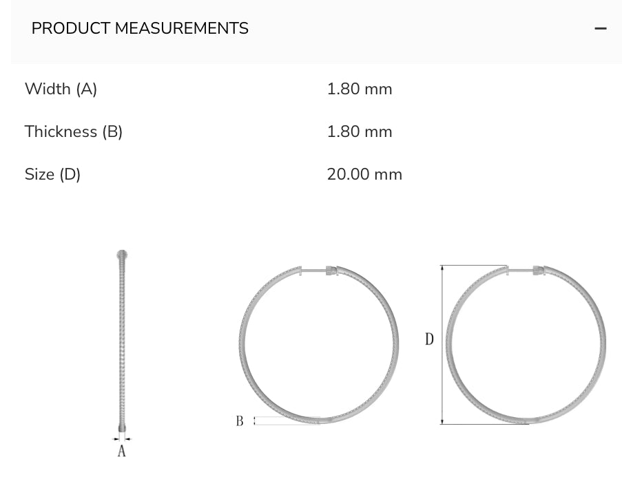 Petite Skinny Inside Out Diamond Hoops