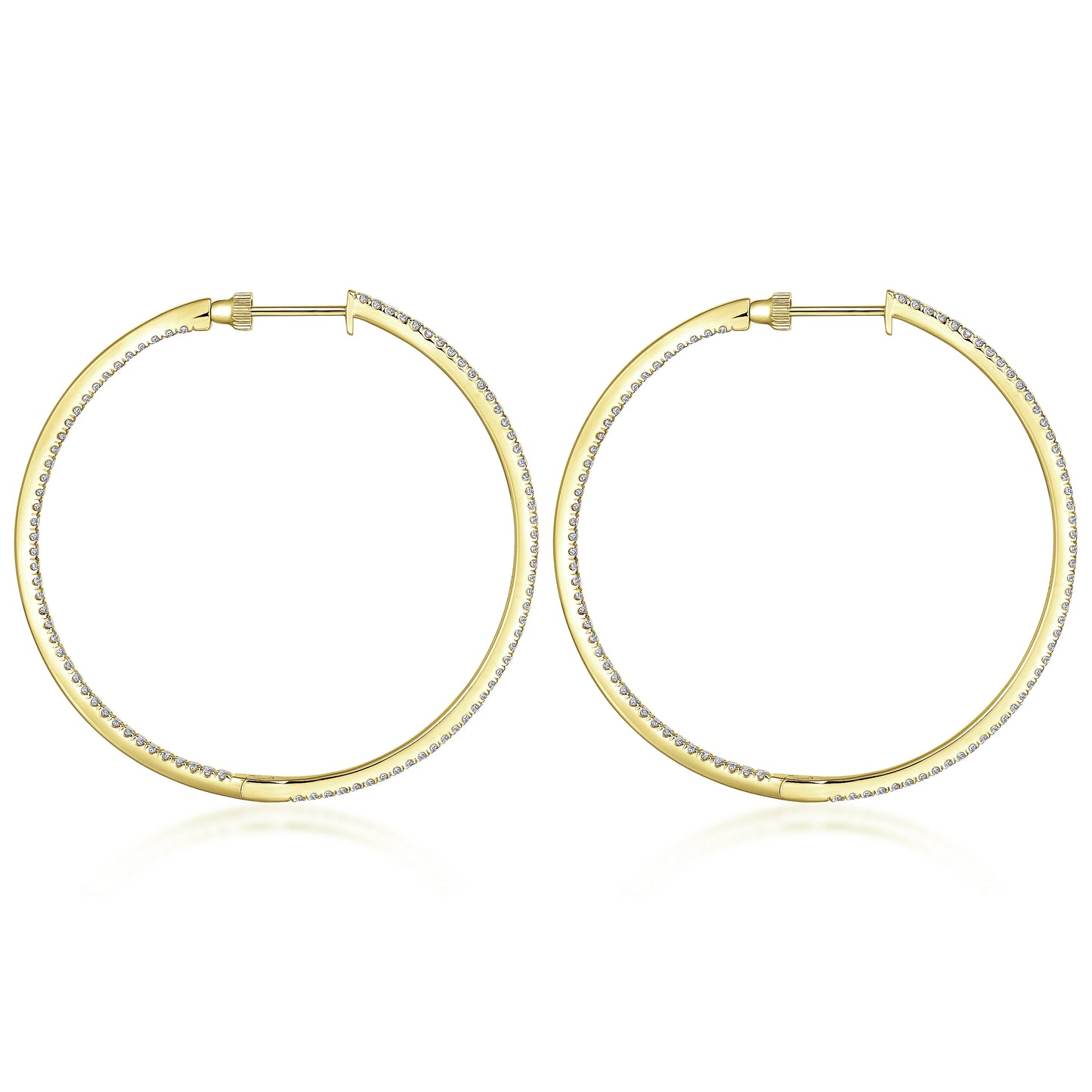 50mm Inside Out Diamond Hoops