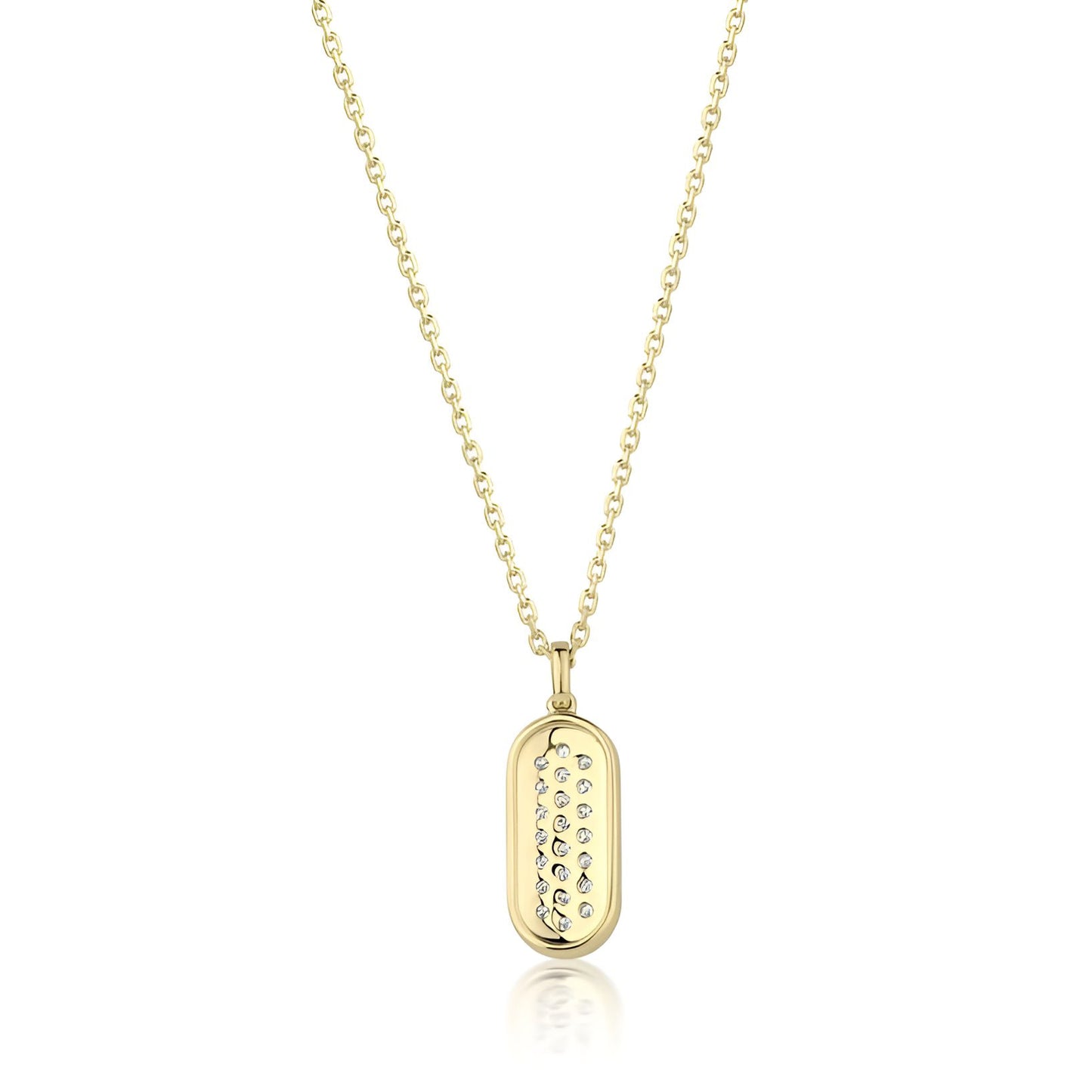 Oblong Diamond Necklace