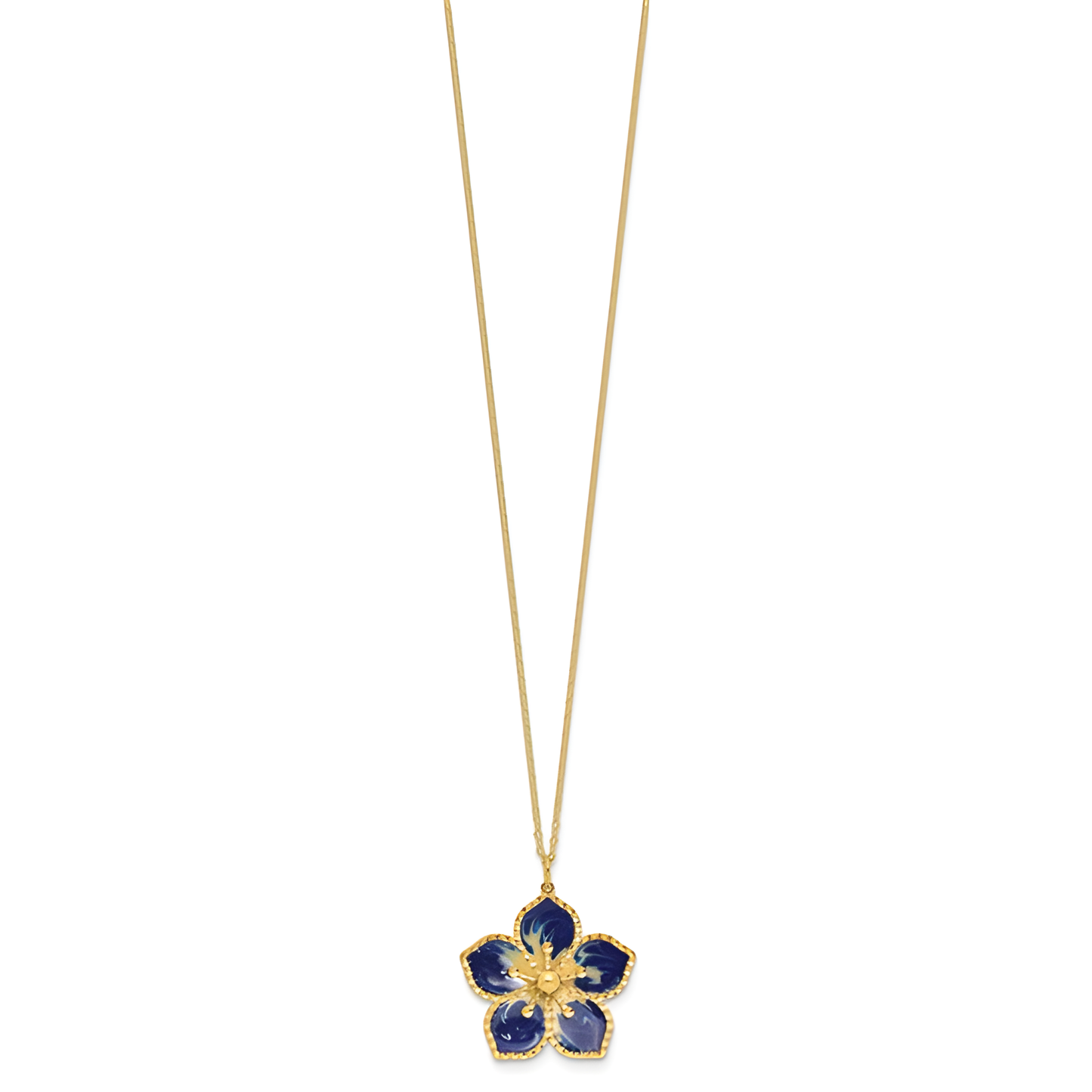 Enamel Flower Pendant