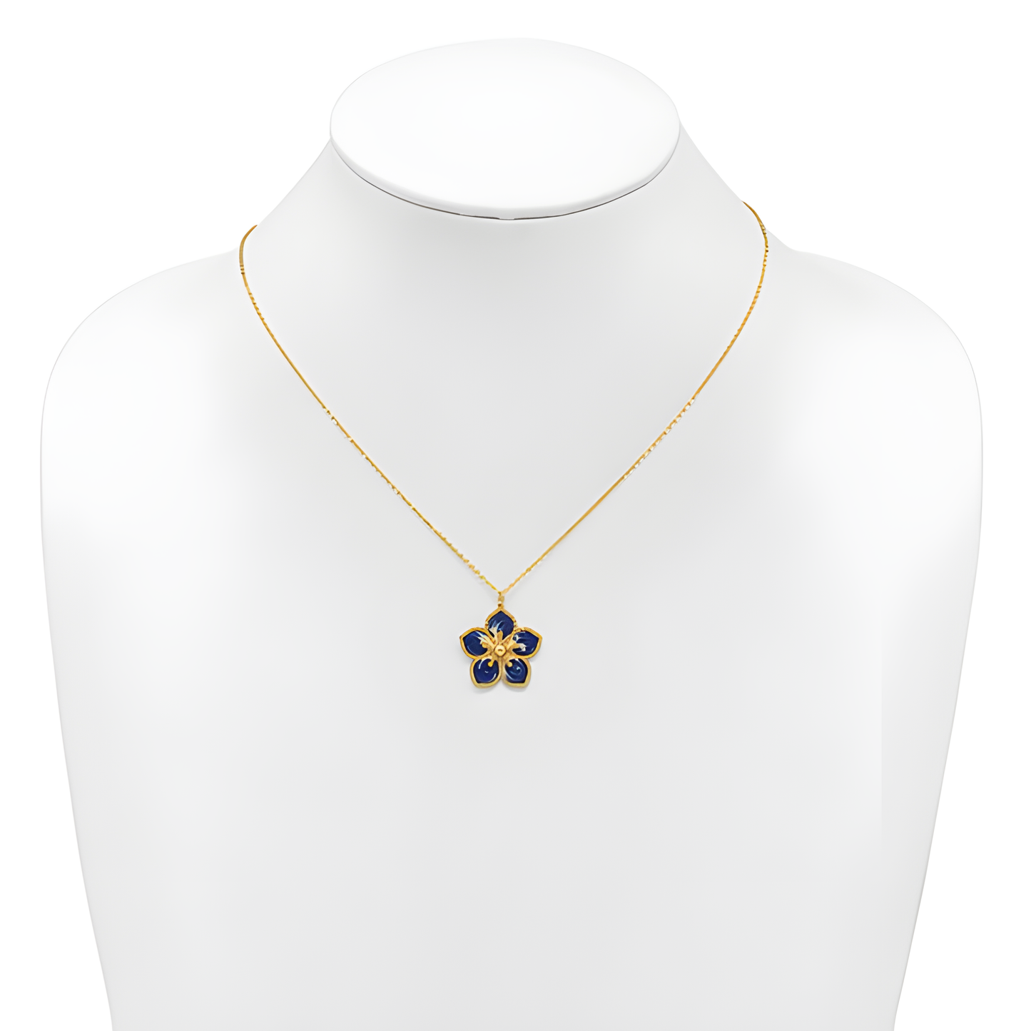 Enamel Flower Pendant