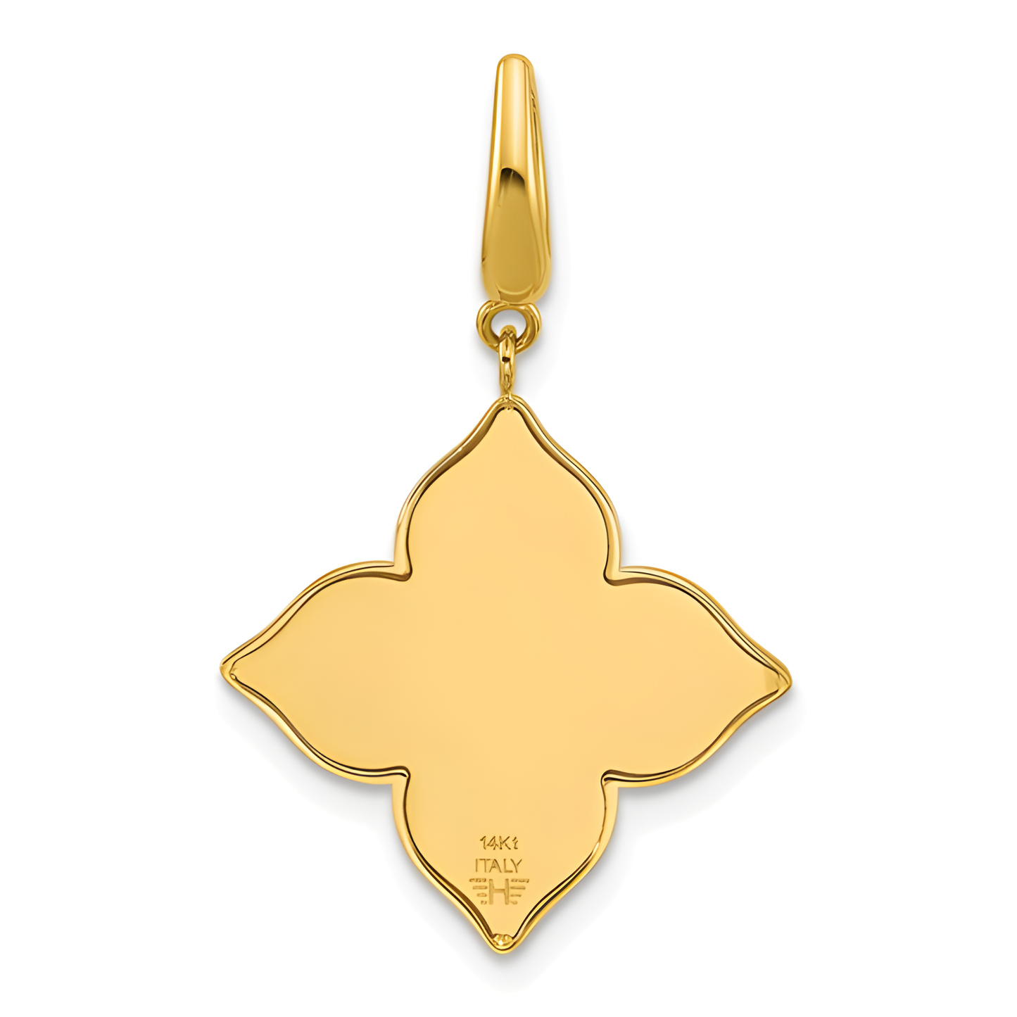 Diamond Cut Flower Pendant
