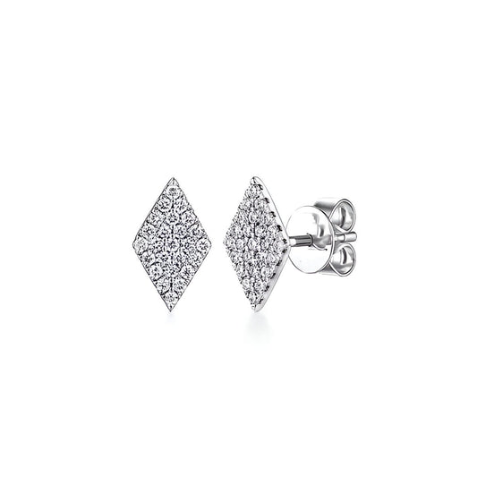 Rhombus Pavé Diamond Studs