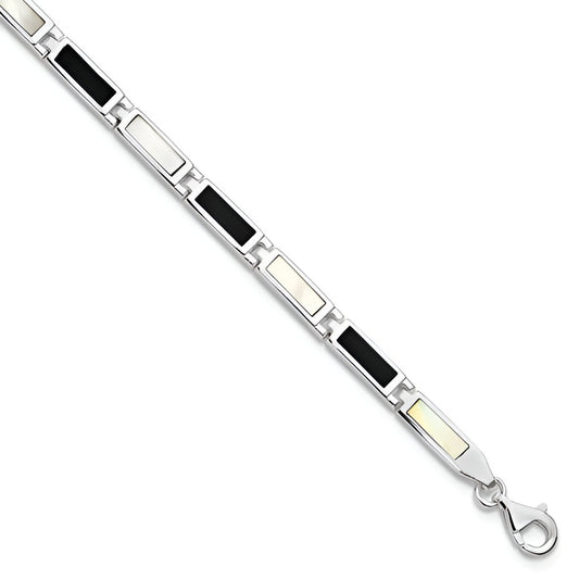 Onyx and Mother of Pearl Bracelet