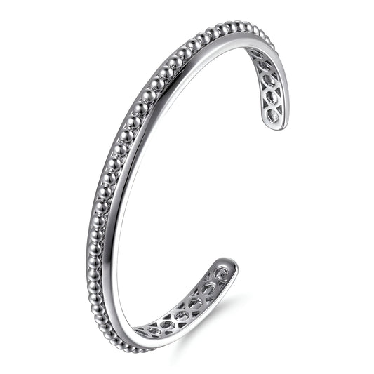 Silver Bead Cuff